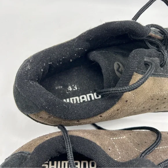 Shimano Spin Shoes SH-MT21 Womens Spinning Brown Black Suede GC - Picture 13 of 16